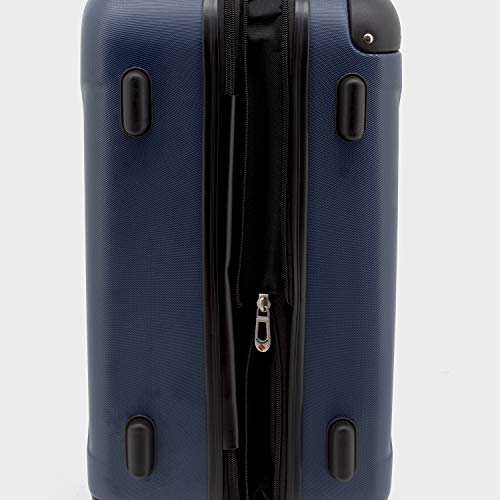 Travelers Club Chicago Hardside Expandable Spinner Luggages, Navy Blue, 5 Piece Set, TCL-77995-410 - color: Navy Blue, size: 5-Piece Set