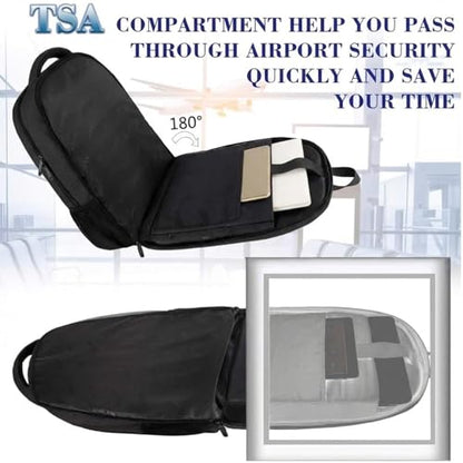 MATEIN 18 Inch Laptop Backpack, Extra Large TSA Friendly Laptop Travel Bag - color: Deep Black, size: 18 Inch