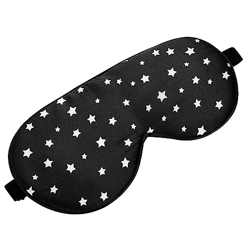 ALASKA BEAR Natural Silk Sleep Mask, Super Smooth Eye Mask (Black Stars) - color: Black Stars