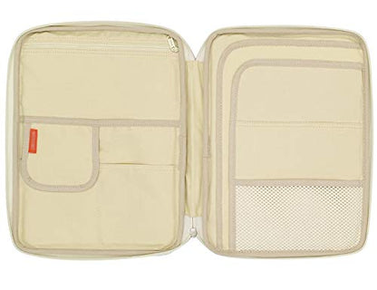 Document A4 Bag Case Waterproof Organizer Portfolio Office Travel Zipper Multi-Function Pouch - color: 01-lightblue