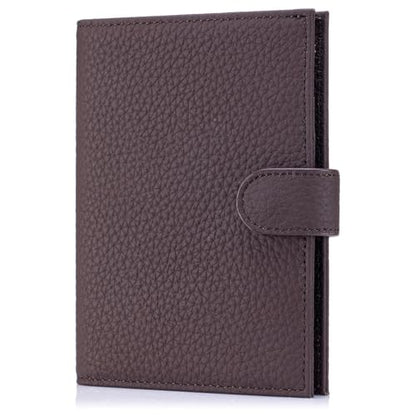 RFID Blocking Passport Wallet for Women, Travel Gift Ready - color: Coffee Brown
