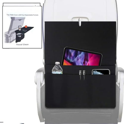 Airplane Seat Back Organizer, Multi Pocket Travel Storage Caddy, Plane Travel Essentials Accessories