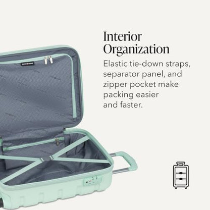 SwissGear 7366 Signature Hardside Expandable Luggage with Spinner Wheels, TSA Lock, Cup-Holder, Clearly Aqua, 3-Piece Set (19/23/27) - color: Clearly Aqua, size: 3-Piece Set (19/23/27)