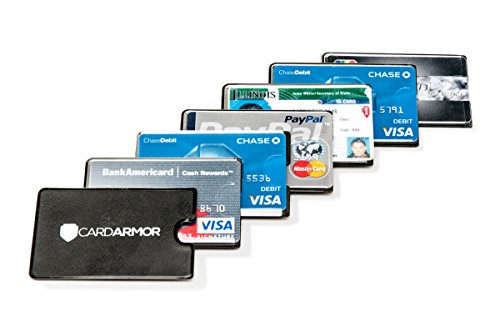 Credit Card Holder, 6 Premium RFID Blocking Sleeves with Clear Front for Easy Viewing, Prevent Identity or Financial Theft from High Tech Thieves