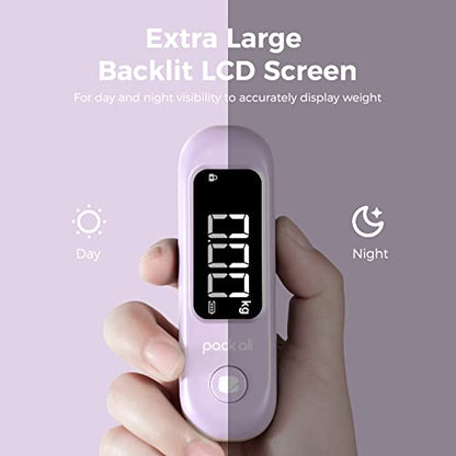 pack all Digital Luggage Scale for Travel, 110Lbs Capacity, 0.1Lb Precision - color: Purple