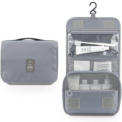 Trawila Travel Hanging Toiletry Bag Cosmetic Bag Makeup Organizers for Men & Women with Sturdy Hook (Gray 2) - color: Gray 2