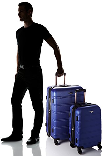 Rockland Melbourne Hardside 2 Piece Expandable Spinner Wheel Luggage Set, (20"/28"), Blue - color: Blue, size: 2 Piece (20"/28")