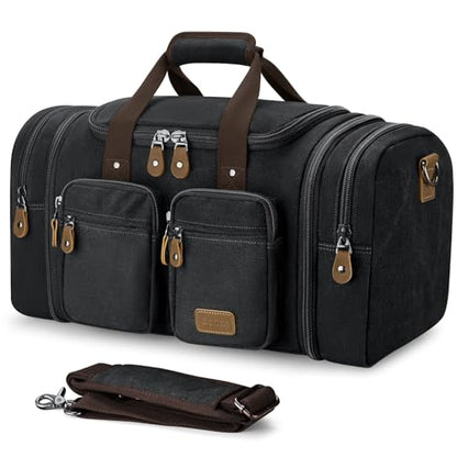 Gonex Duffle Bag for Travel, Expandable 50L Overnight Weekender Gym Bag - color: Dark Grey, size: Large-50L