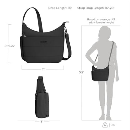 Travelon Anti-theft Roam Medium Crossbody - color: Black
