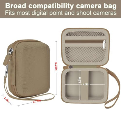 ALKOO Digital Camera Case for CAMKORY, Camera Pouch for KODAK Pixpro -Brown - color: Brown