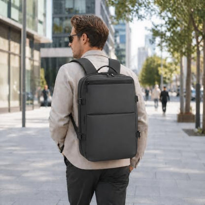 Vacuum Seal Travel Backpack with Pump, 60L Expandable Carry On Backpack with Vacuum System, Large Capacity for Check-in, Men Women Airline Business Overnight (DL-Grey) - color: Dl-grey