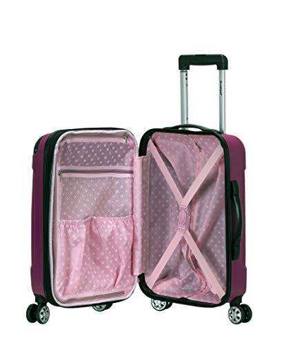 Rockland London Hardside 3 Piece Expandable Spinner Wheel Luggage Set, (20"/24"/28"), Magenta - color: Magenta, size: 3 Piece (28"/24"/20")