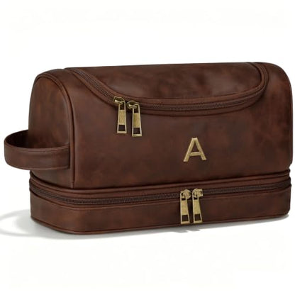 Personalized Toiletry Bag for Men, Initial Custom Gifts for Men - style: A