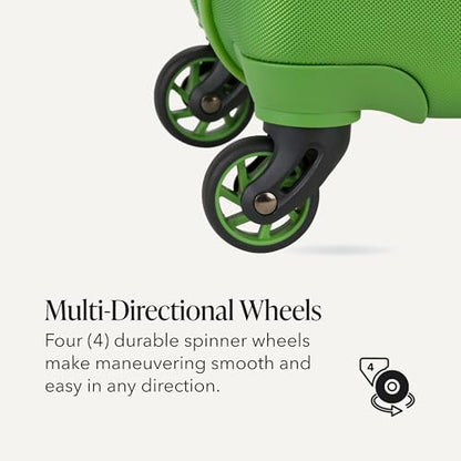SwissGear 7366 Signature Hardside Expandable Luggage with Spinner Wheels, TSA Lock, Green, Checked-Medium 23-Inch - color: Green, size: Checked-Medium 23-Inch