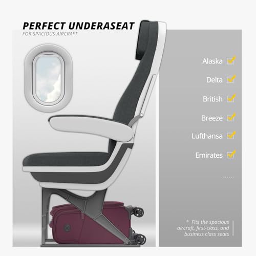 Verage Underseat Carry On Luggage with Wheels,14.5-Inch,Grape red - color: Grape red, size: 14.5-Inch Plus Underseat