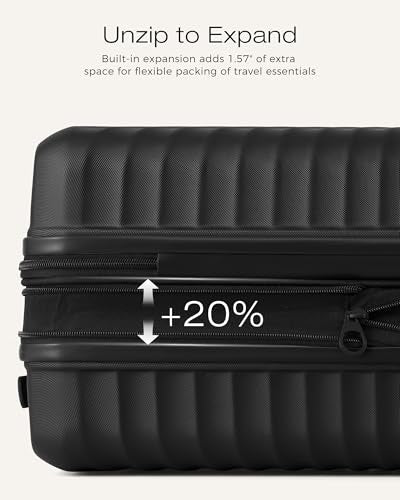 Coolife Luggage Carry-On, Lightweight PC Hardside Suitcase, 20-Inch, Black - color: Black, size: Carry-On 20-Inch