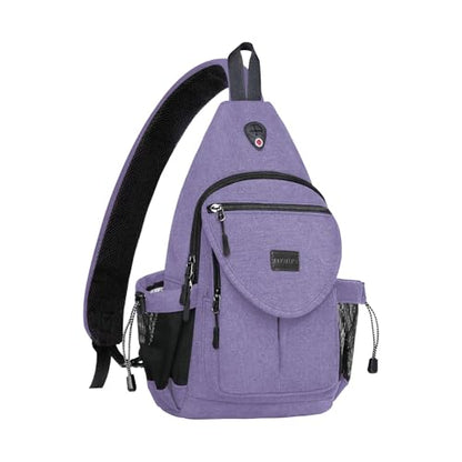 MOSISO Crossbody Sling Bag for Women, Shoulder Backpack, Hiking Daypack Bag - color: Lilac