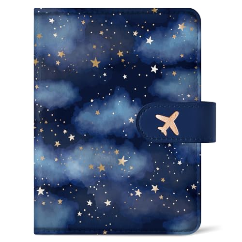 Passport Holder for Travel, RFID Blocking Wallet with Magnetic Closure - color: F-Star