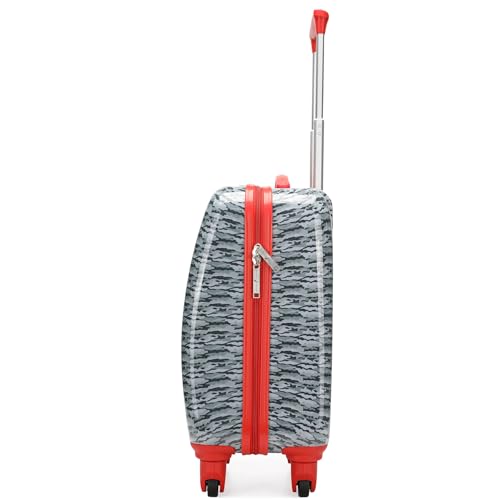 Nautica Kids 18" Hardside Carry-on Suitcase with Spinner Wheels, Shark Attack - color: Shark Attack