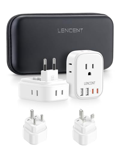 LENCENT Type C and Type D G Universal Travel Adapter Kit International Plug - style: Type C/D/G