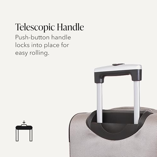 SwissGear Sion Softside Expandable Spinner Luggage Durable Lightweight Travel Suitcase, Pewter, Carry-On - color: Pewter, size: Carry-On