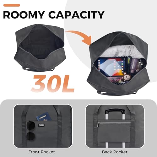 For Frontier Airlines Personal Item Bag 18x14x8 Travel Duffel Bag Carry on - color: Gray (with Shoulder Strap)
