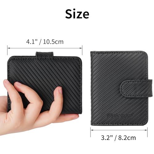 Wisdompro Credit Card Holder, RFID Blocking Wallet Debit Card Protector - color: Microfiber Black, size: Vertical