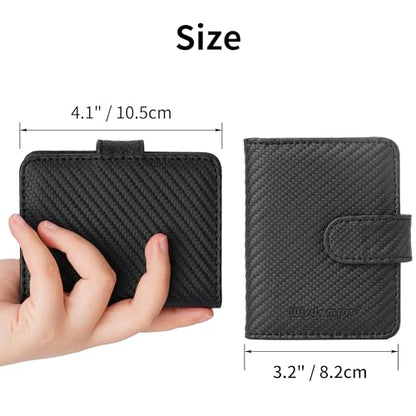 Wisdompro Credit Card Holder, RFID Blocking Wallet Debit Card Protector - color: Microfiber Black, size: Vertical