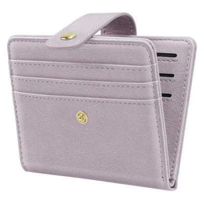 Small Wallets for Women Slim Minimalist Bifold Credit Card Holder - color: A Purple