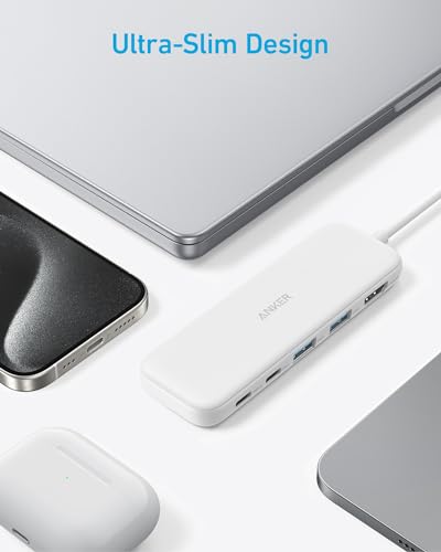 Anker USB C Hub, 5-in-1 USBC to HDMI Splitter with 4K Display - color: White