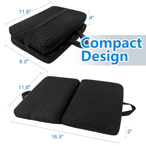 Portable Foldable Seat Cushion Soft Thick for Stadium Travel Camping Office - size: S--16.5" x 11.8" x 2"