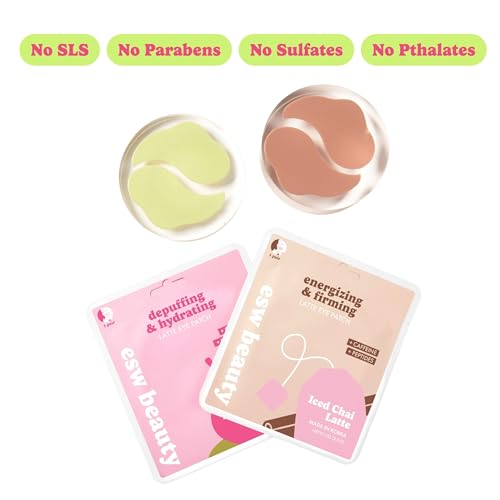 ESW Beauty Strawberry Matcha Latte Under Eye Patches with Green Tea, 1 Pack - size: 1 Count (Pack of 1)