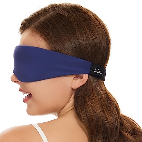 ALASKA BEAR Side Sleeper Sleep Mask, Patented, 100% Blackout, Colbot Blue - color: A2 Royal Blue