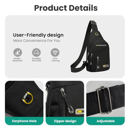 Waterproof Sling Bag for Men,Lightweight Crossbody Small Backpack,Shoulder Chest Bag for Travel Hiking - color: Grey