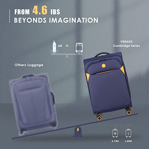 Verage Cambridge Lightweight Luggage Softside Expandable Spinner Wheel Suitcase (Navy, 2-Piece Set(20/29)) - color: Navy, size: 2-Piece Set (20/29)