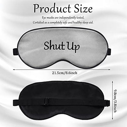 4 Pack Funny Eye Mask for Sleeping Blackout, Black, Gray, Pink, Purple - color: Black, Gray, Pink, Purple
