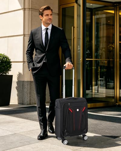 star cloud Carry On Luggage 22x14x9 Airline Approved, 22 Inch Rigid Frame Suitcases with Detachable Spinner Wheels, Softside Carry On Suitcase with USB & Type-C Ports,TSA Lock,Large Travel Luggage