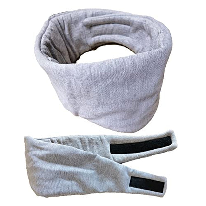 FAN WU Cotton Sleep Mask with Travel Pouch, Zero-Pressure Blackout Mask