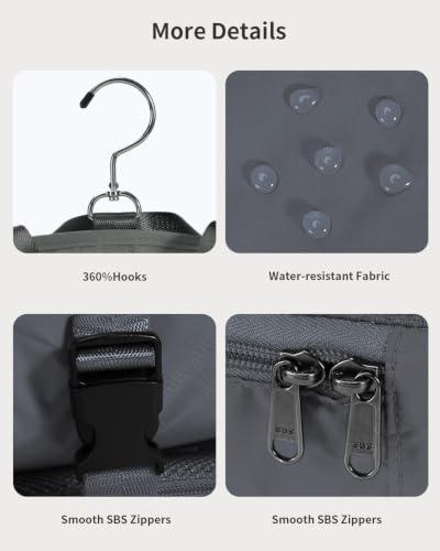 ECOHUB Hanging Travel Closet Portable Luggage Organizer Packing Bag,Grey - color: Grey
