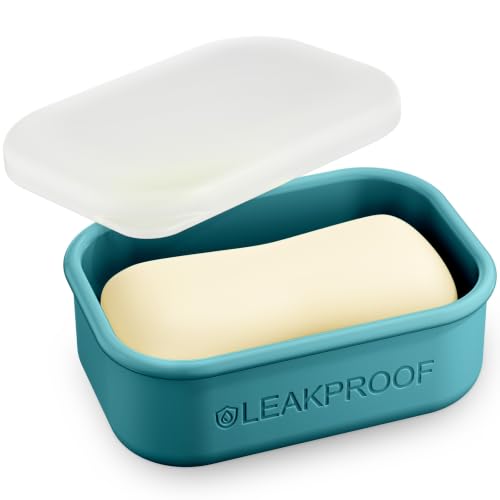 Quatish Compact Leakproof Travel Soap Case, Bar Soap Holder, Bluegreen - color: Bluegreen, size: Regular