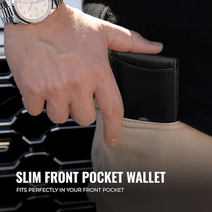 Kingly Cash Pocket Slim Wallet for Men, RFID Blocking, Royal Black - color: Royal Black