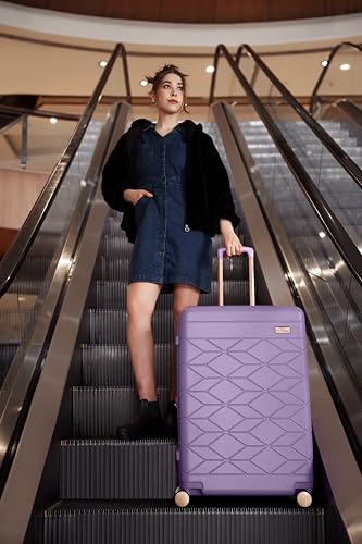 Jessica Simpson Aris 28" Expandable 8-Wheel Spinner Large Checked Luggage Suitcase, Adobe Rose - color: Adobe Rose, size: Large Checked
