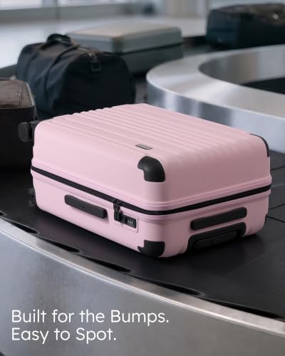 Coolife Luggage, Lightweight and Durable Hardshell, 24 in, Light Pink - color: Light Pink2.0, size: M(24in)
