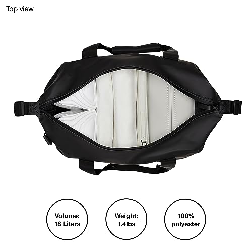 RAINS Weekend Bag - Small Waterproof Travel Bag for Women and Men - Gym, Duffle, Carry On, Overnight (Black, Small)