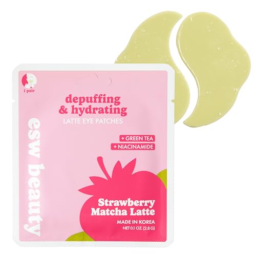 ESW Beauty Strawberry Matcha Latte Under Eye Patches with Green Tea, 1 Pack - size: 1 Count (Pack of 1)