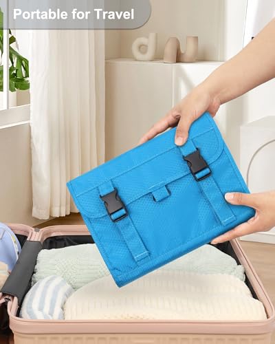 Relavel Travel Hanging Toiletry Bag for Women Men with Hanging Hook, Blue - color: 02 Blue, size: Large