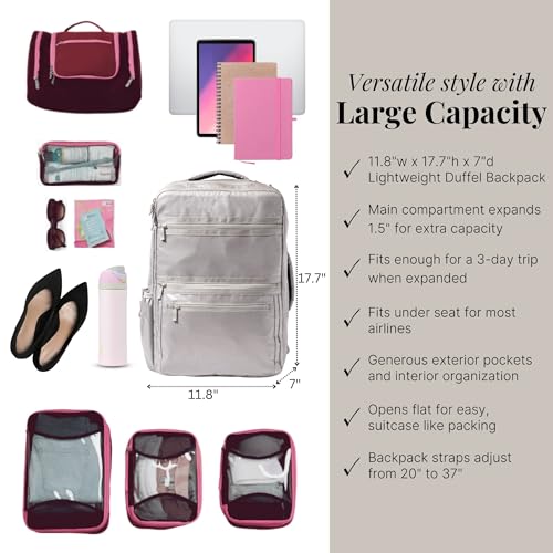 Baggallini Modern Convertible Travel Backpack - color: Sleet Gloss Ripstop