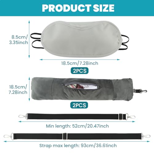 2‑Pack Stuffable Travel Neck Pillow, Velvet Fillable Neck Pillow for Travel