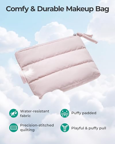 BAGSMART Small Makeup Bag - color: 02-Lavender