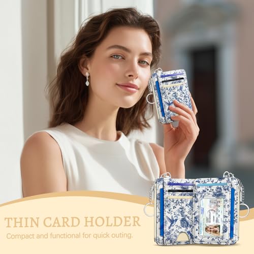 Kelvoris Credit Card Holder Small Wallet Women, Slim RFID, HummingBird - color: Bird